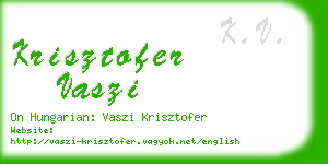 krisztofer vaszi business card